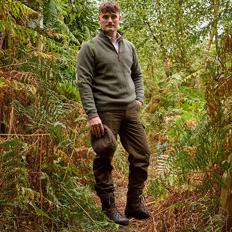 Hunter Outdoor Mens Gamekeeper Trousers - Dark Olive-1