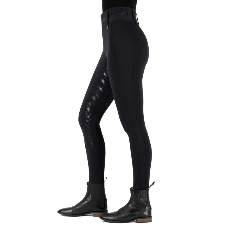 HV Polo Ladies Favourite Summer Full Grip Riding Tights - Black-2