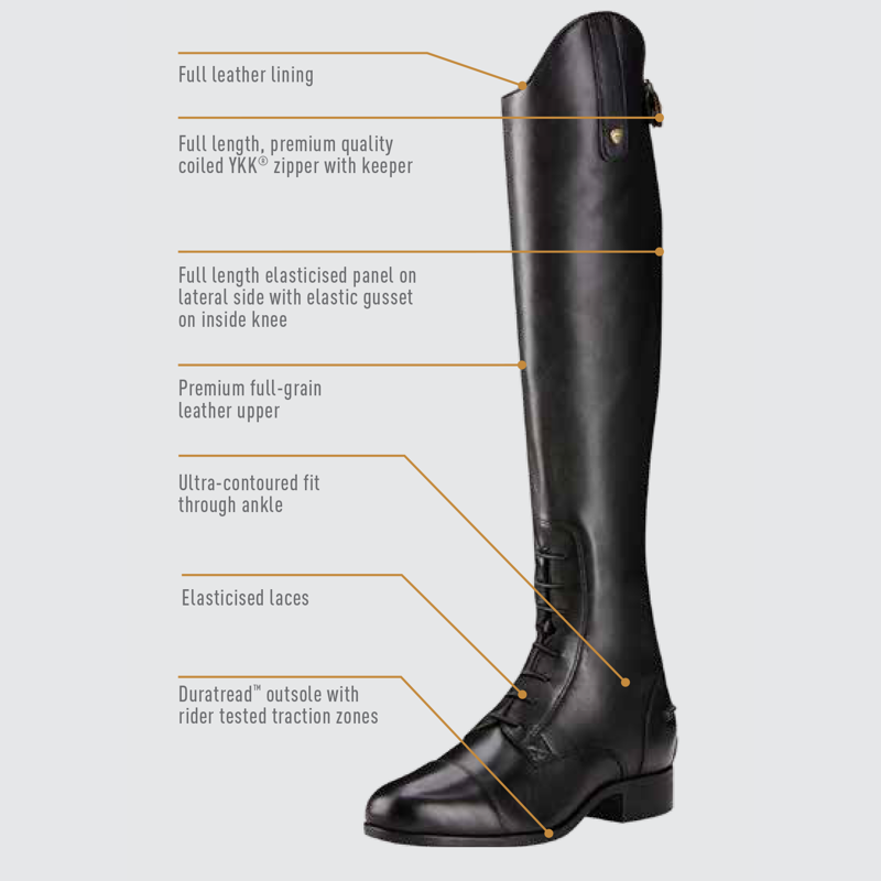 Ariat Heritage Contour II Field Boot - Black-5