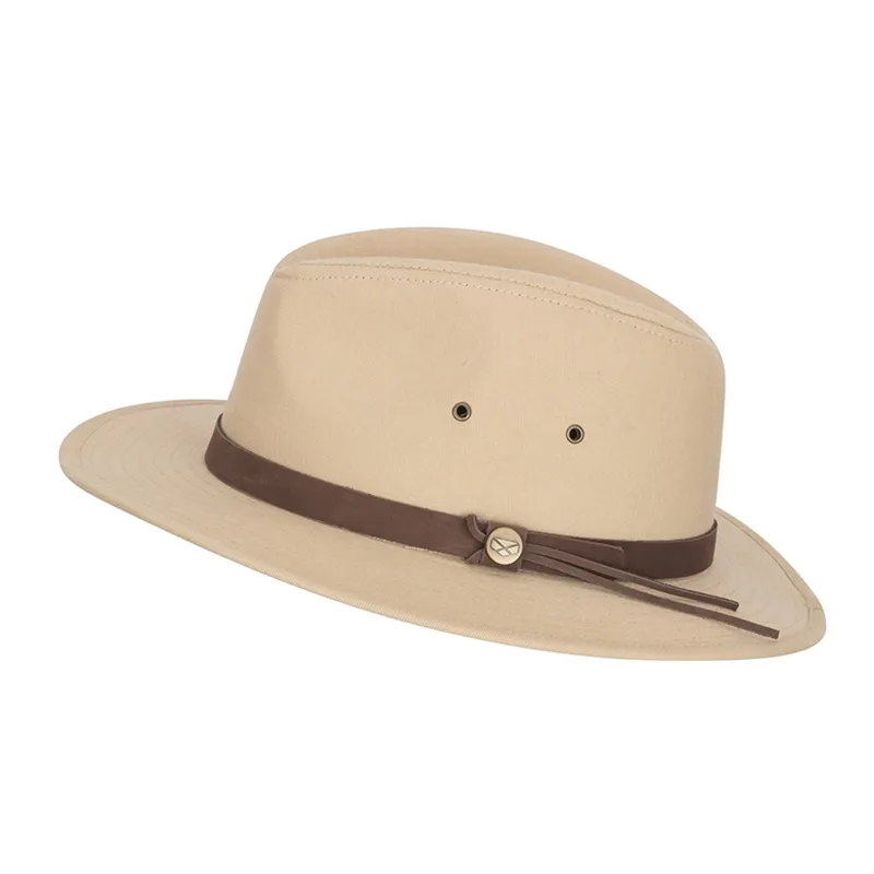 Hoggs of Fife Panmure Canvas Foldable Hat - Sand