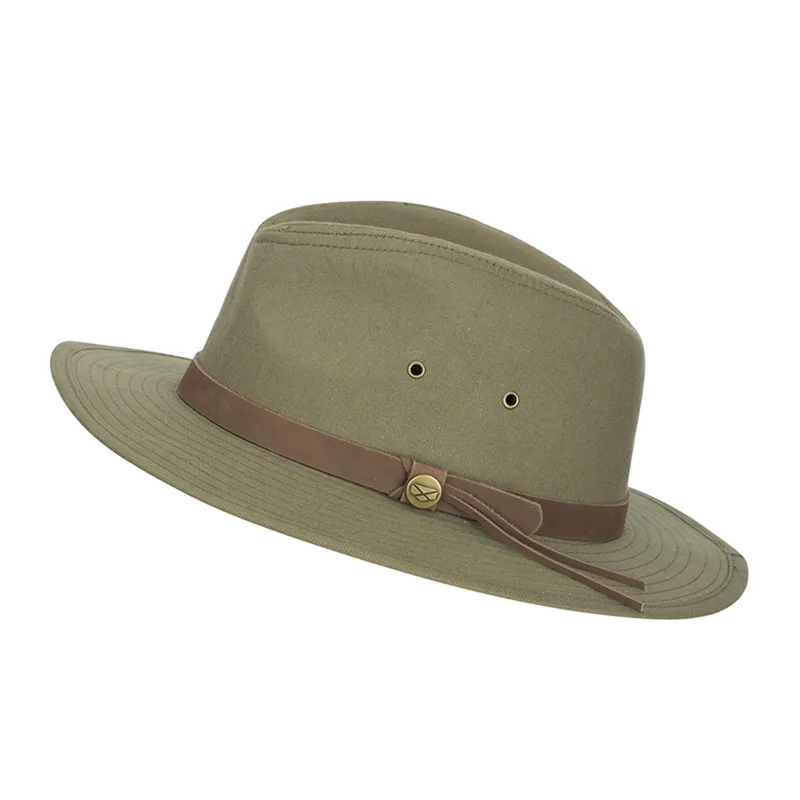 Hoggs of Fife Panmure Canvas Foldable Hat - Khaki