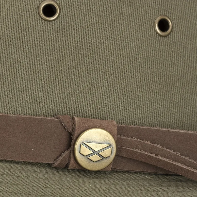 Hoggs of Fife Panmure Canvas Foldable Hat - Khaki-1