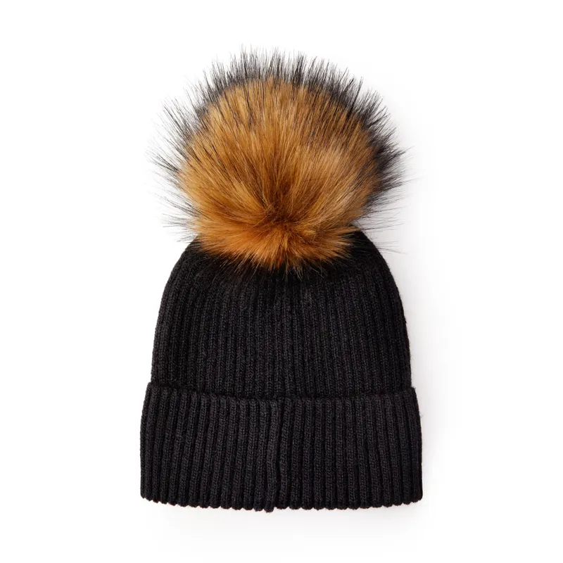 Holland Cooper Burghley Bobble Hat - Black-1