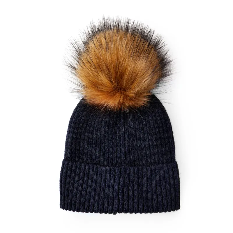 Holland Cooper Burghley Bobble Hat - Ink Navy-1