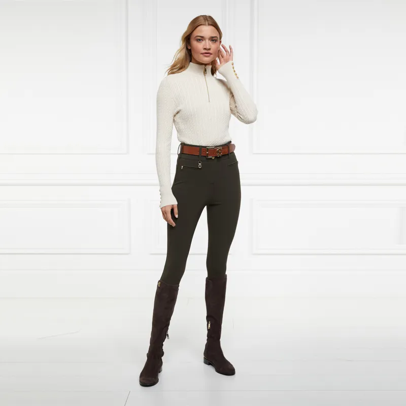 Holland Cooper Contour Trousers - Dark Olive-5