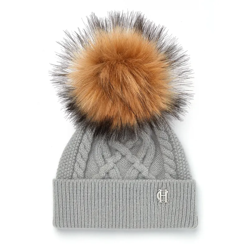 Holland Cooper Cortina Bobble Hat - Soft Grey