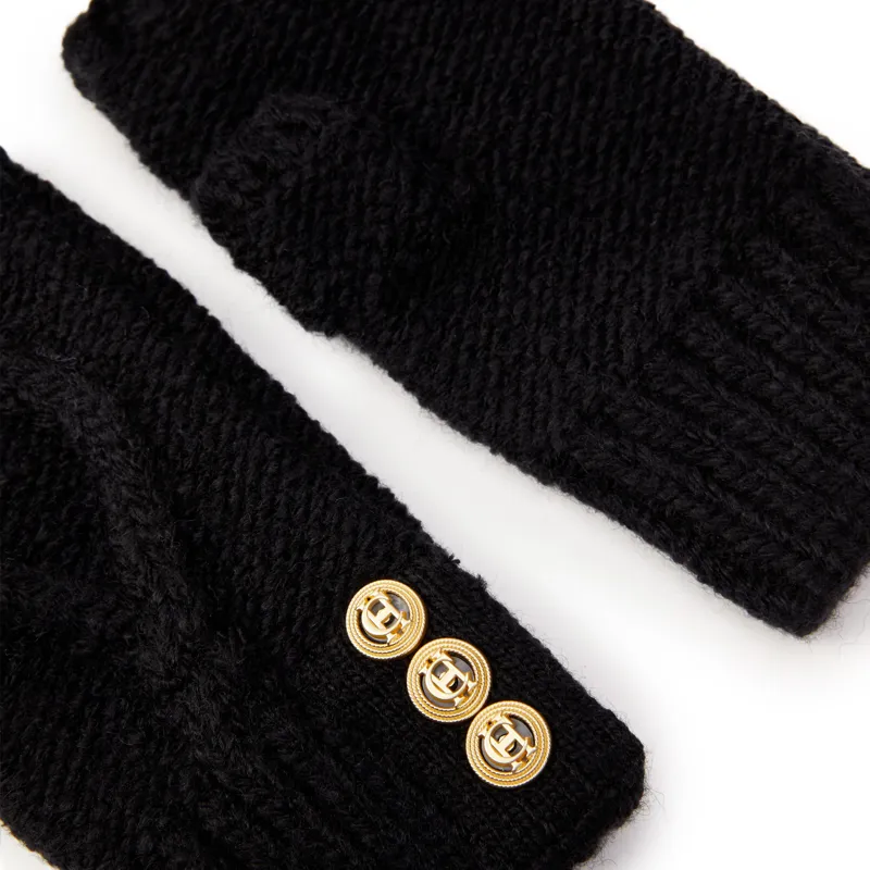 Holland Cooper Cortina Fingerless Gloves - Black-1