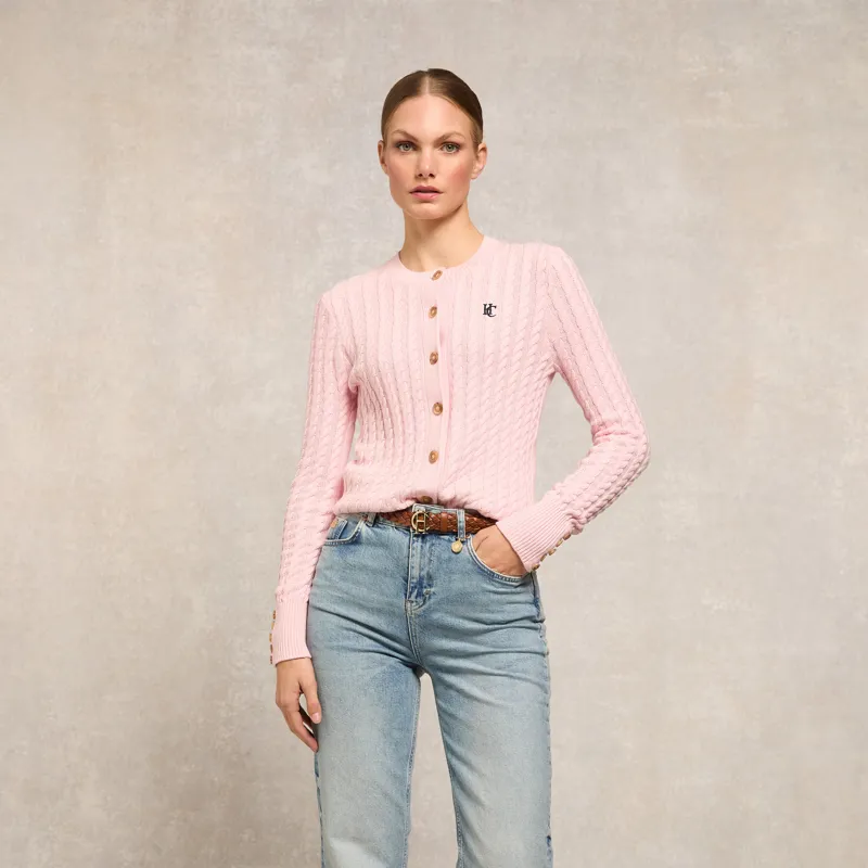 Holland Cooper Cotswold Cardigan - Soft Pink-1