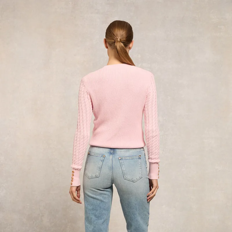 Holland Cooper Cotswold Cardigan - Soft Pink-2