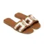 Holland Cooper Monogram Slides - Tan Canvas