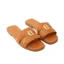 Holland Cooper Monogram Slides - Tan Leather