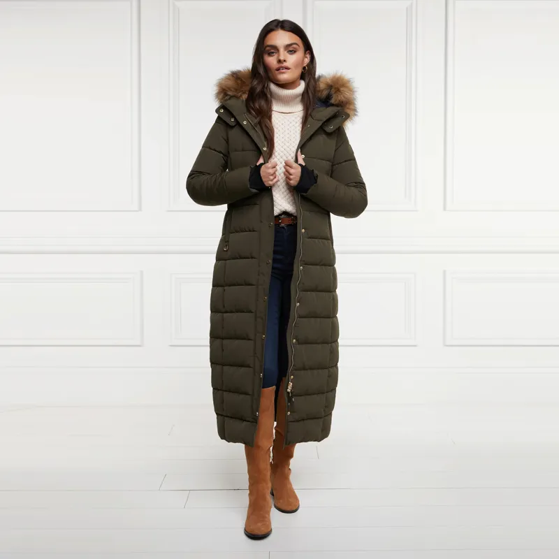 Holland Cooper Stoneleigh Longline Coat - Khaki-3