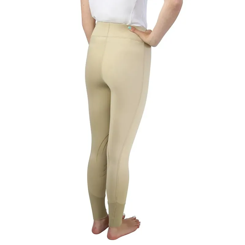 Hy Equestrian Children's Selah Competition Riding Tights - Beige-1