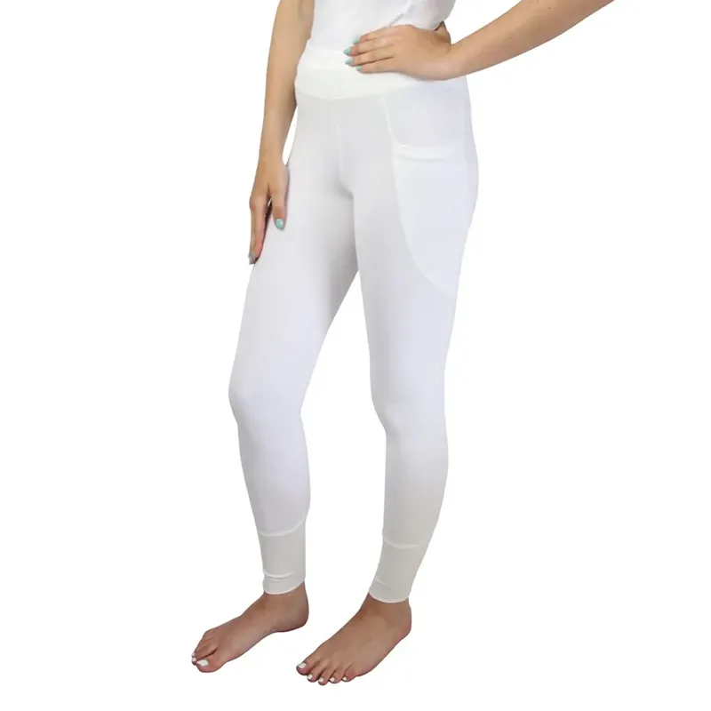 Hy Equestrian Children's Selah Competition Riding Tights - White