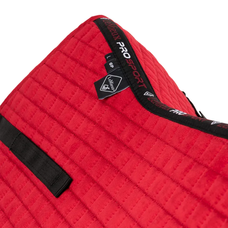 LeMieux Suede GP Square - Chilli Red-1