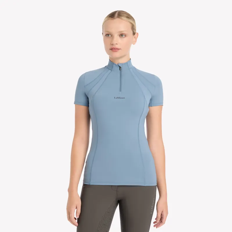 LeMieux Mia Mesh Short Sleeve Base Layer - Ice Blue-4