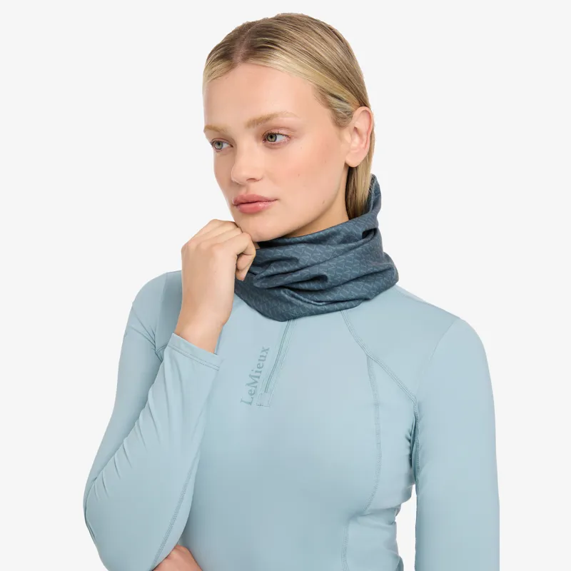 LeMieux Printed Stretch Snood - Petrol-1