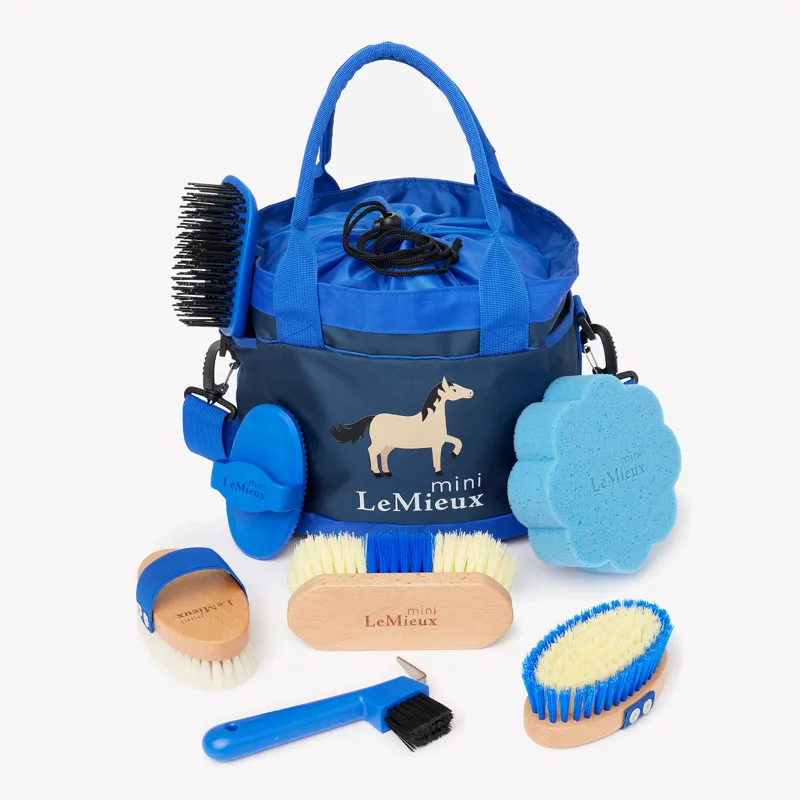 LeMieux Mini Grooming Set - Benetton Blue Flower