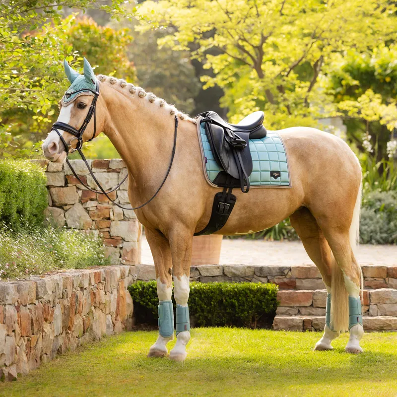 LeMieux Arika Mesh Brushing Boots - Aqua-4