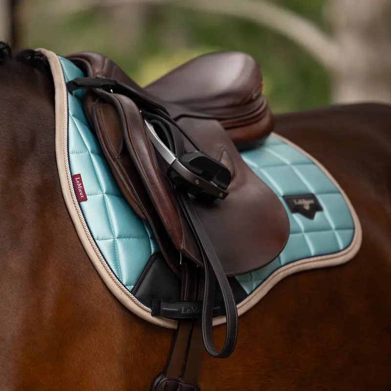 LeMieux Suede Dressage Square - Lagoon-1