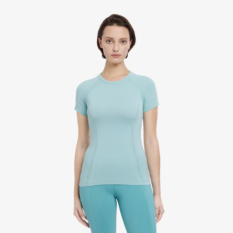 LeMieux Britney Seamless Short Sleeve Top - Aqua-1