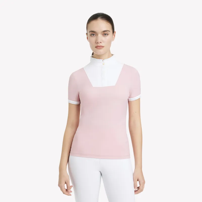 LeMieux Sophia Short Sleeve Pleated Show Shirt - Blossom-1