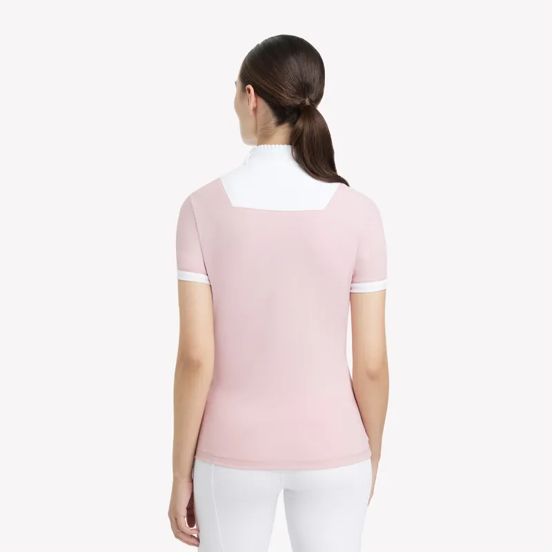 LeMieux Sophia Short Sleeve Pleated Show Shirt - Blossom-2