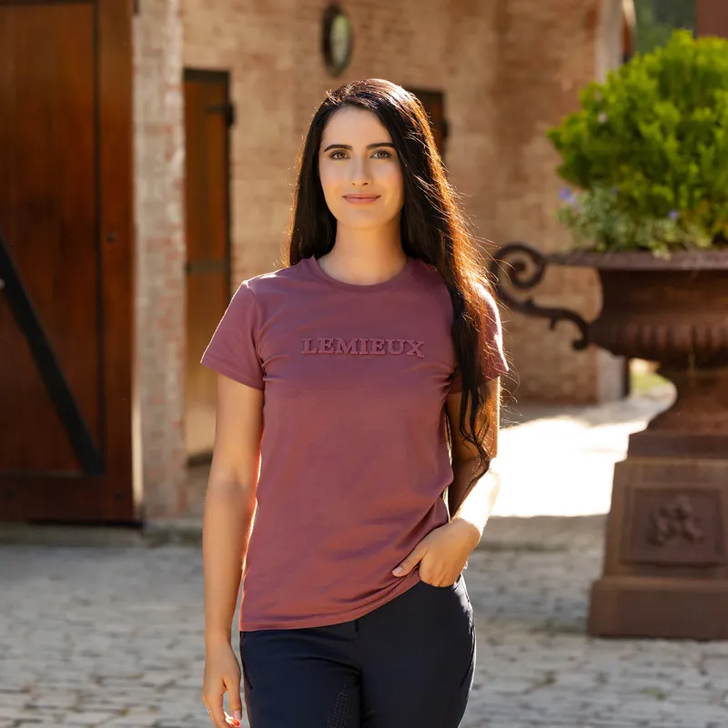 LeMieux Ladies Classique T-Shirt - Rosewood-2
