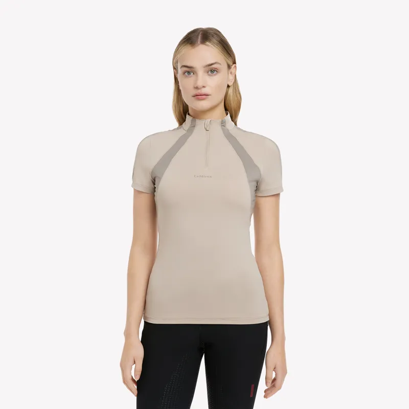 LeMieux Maria Mesh Short Sleeve Baselayer - Almond-1