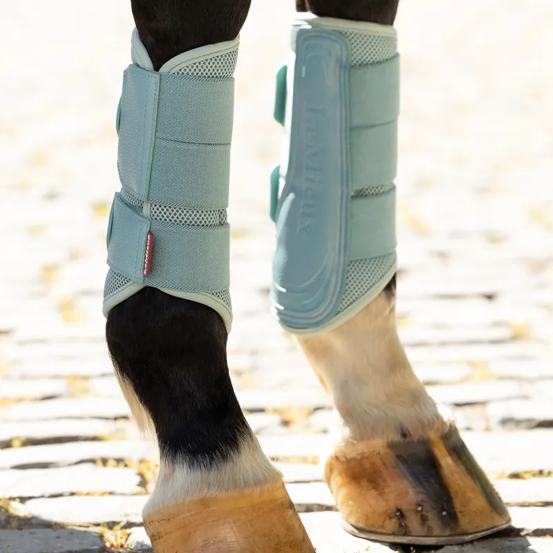 LeMieux Arika Mesh Brushing Boots - Aqua-3