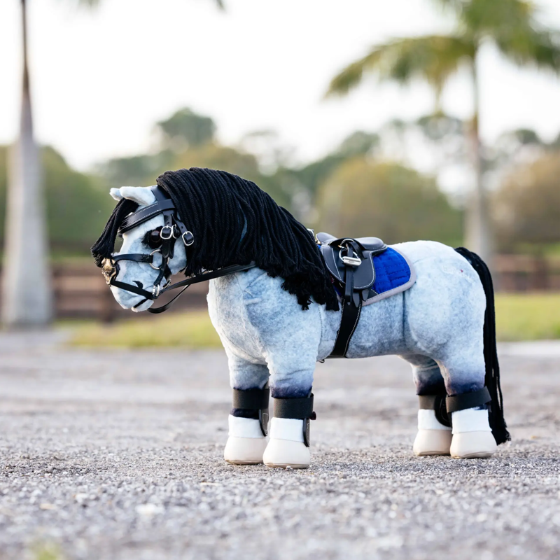 LeMieux Toy Pony Jump Saddle and Stud Girth - Black-1