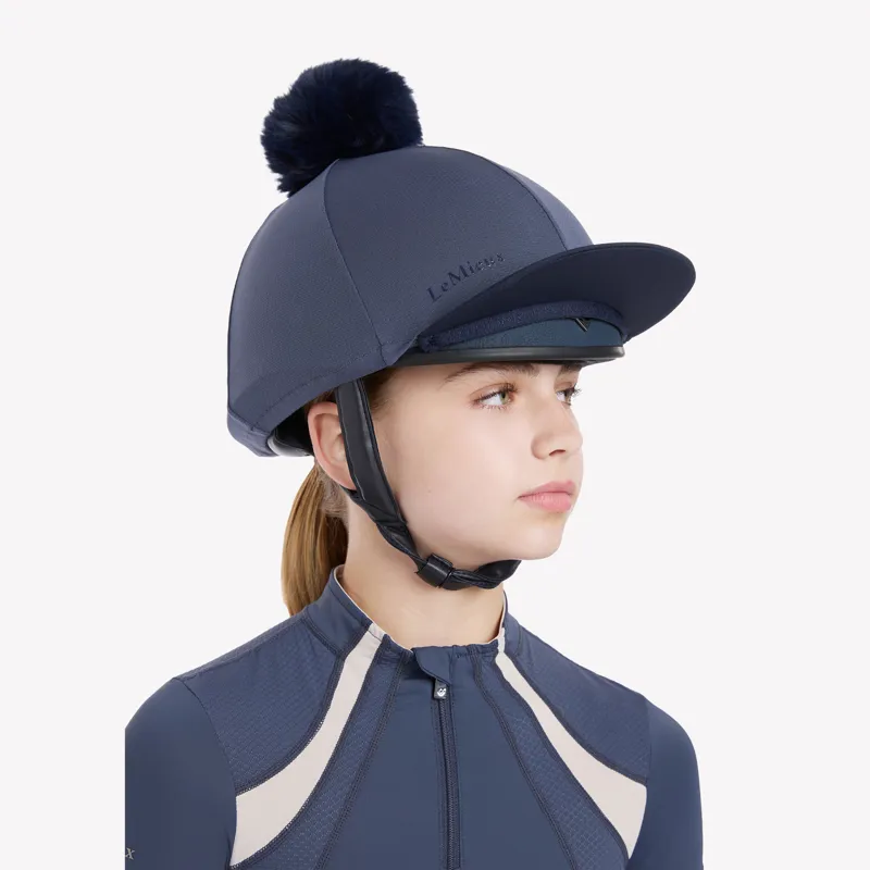 LeMieux Maria Mesh Hat Silk - Dusk Blue-3