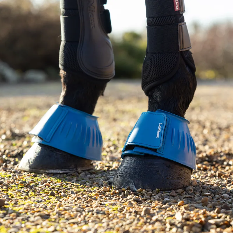 LeMieux Rubber Bell Boots - Benetton Blue-2