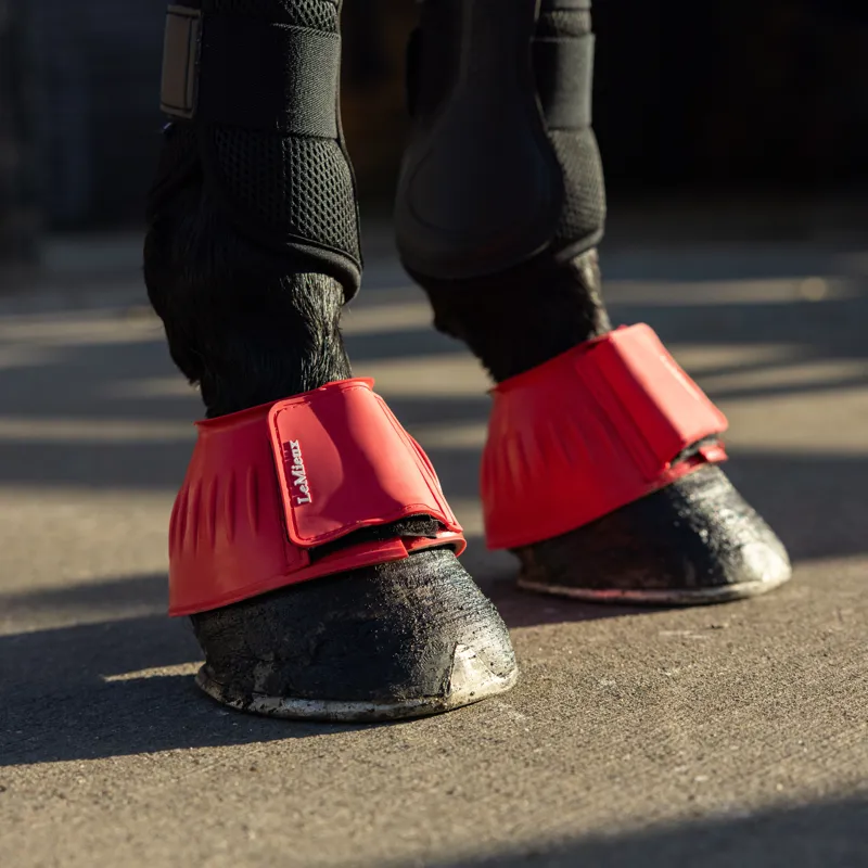 LeMieux Rubber Bell Boots - Coral-2