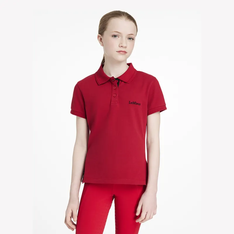 LeMieux Young Rider Classique Polo Shirt - Chilli-1