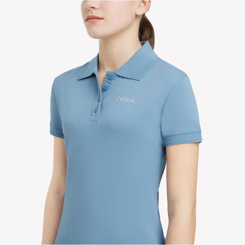 LeMieux Young Rider Classique Polo Shirt - Ice Blue-1