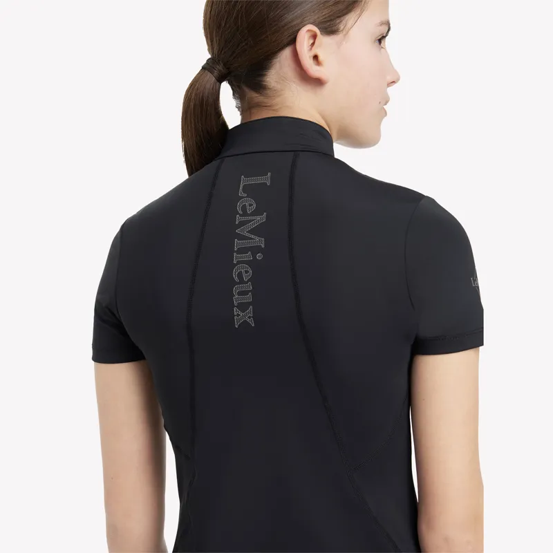 LeMieux Young Rider Classique Short Sleeve Base Layer - Black-4