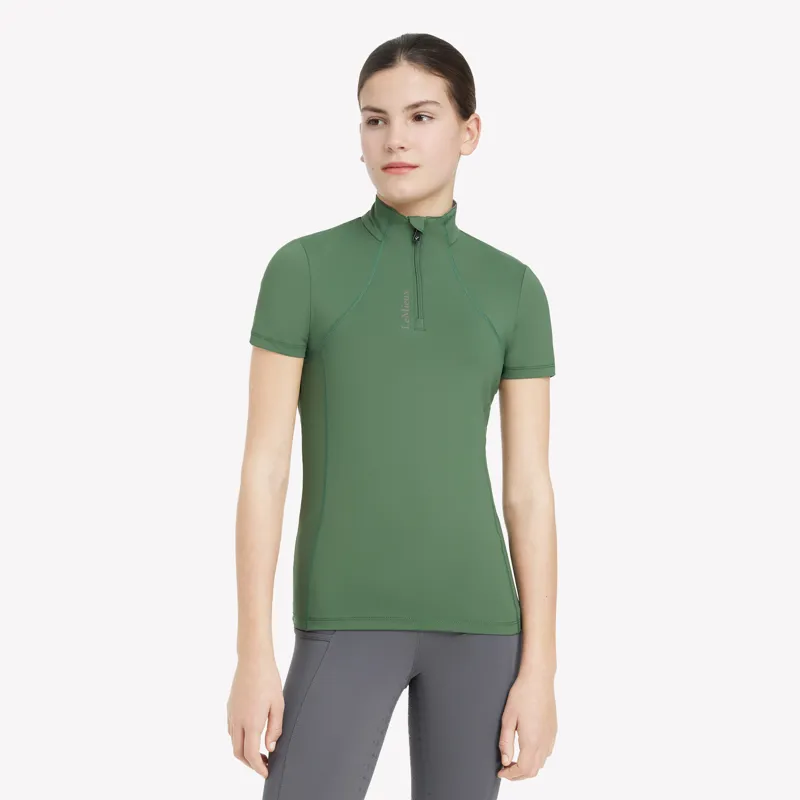 LeMieux Young Rider Classique Short Sleeve Base Layer - Hunter Green-1