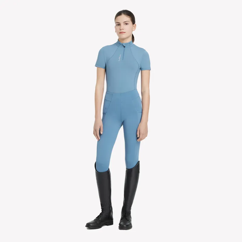 LeMieux Young Rider Classique Short Sleeve Base Layer -  Ice Blue-5