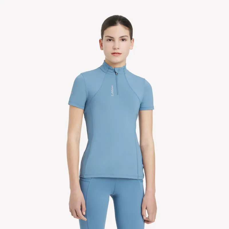 LeMieux Young Rider Classique Short Sleeve Base Layer -  Ice Blue-1