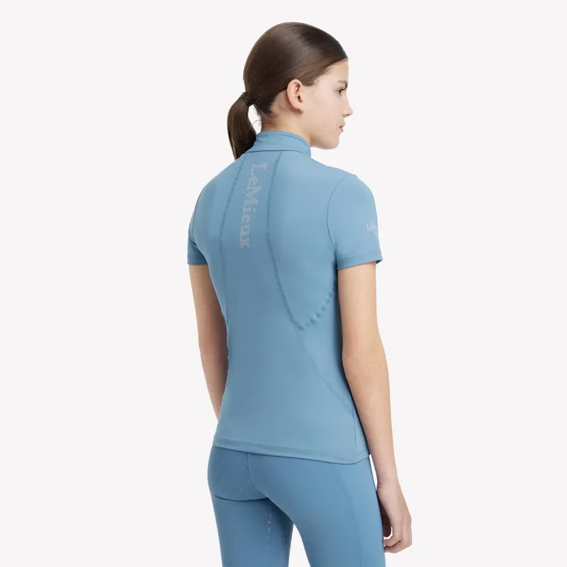 LeMieux Young Rider Classique Short Sleeve Base Layer -  Ice Blue-3
