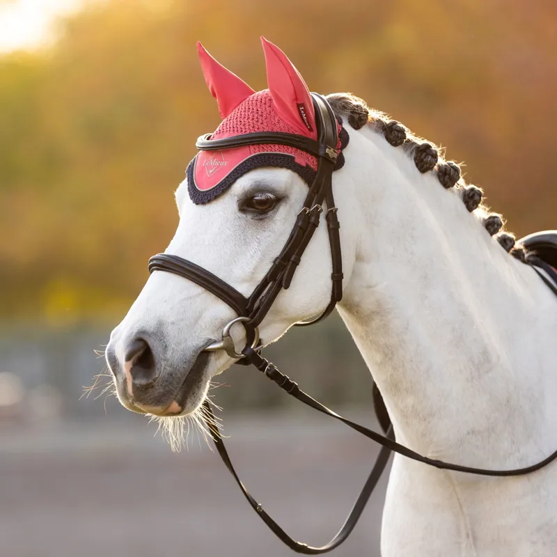 LeMieux Mini Classic Fly Hood - Cranberry-1