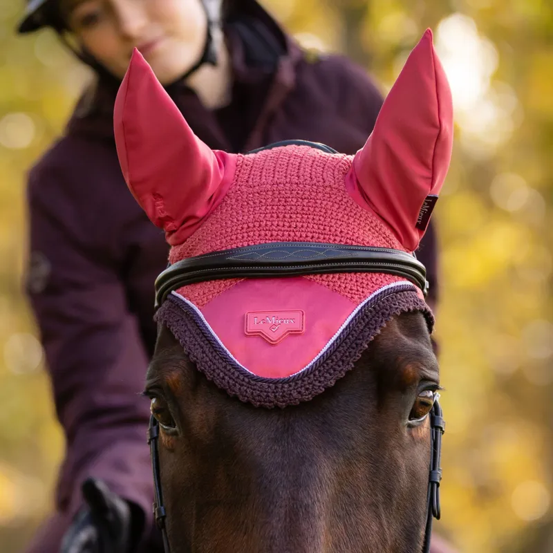 LeMieux Loire Fly Hood - Cranberry-2