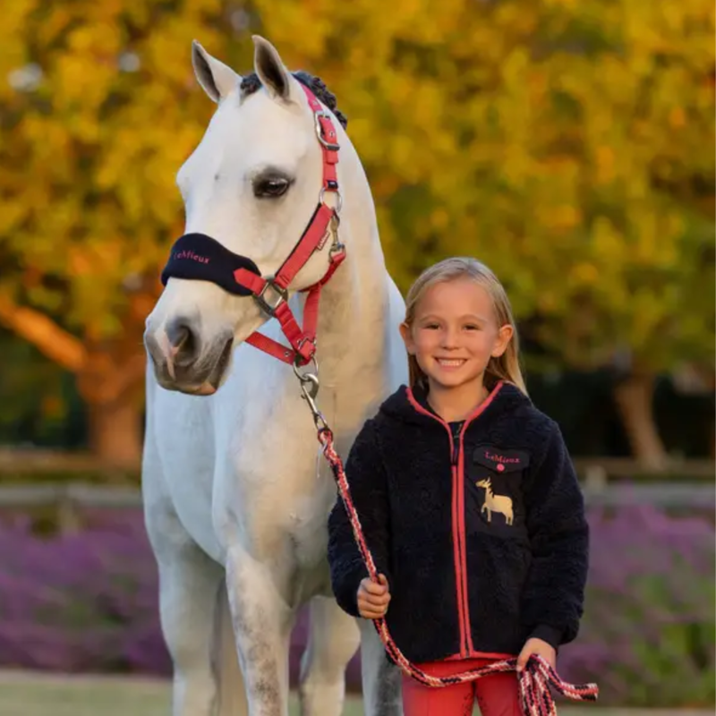LeMieux Mini Vogue Headcollar and Leadrope - Cranberry-3