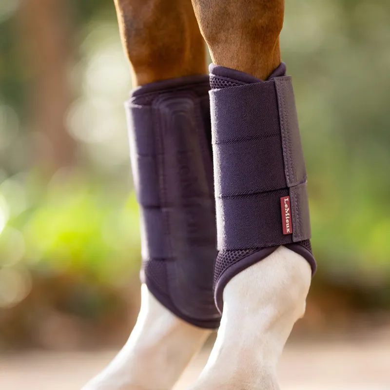 LeMieux Arika Mesh Brushing Boots - Juniper-2