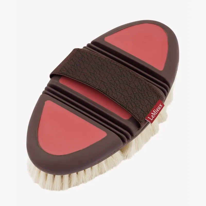 LeMieux Flexi Goat Hair Body Brush - Cranberry