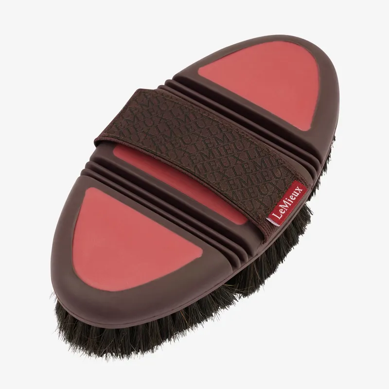 LeMieux Flexi Horse Hair Body Brush - Cranberry