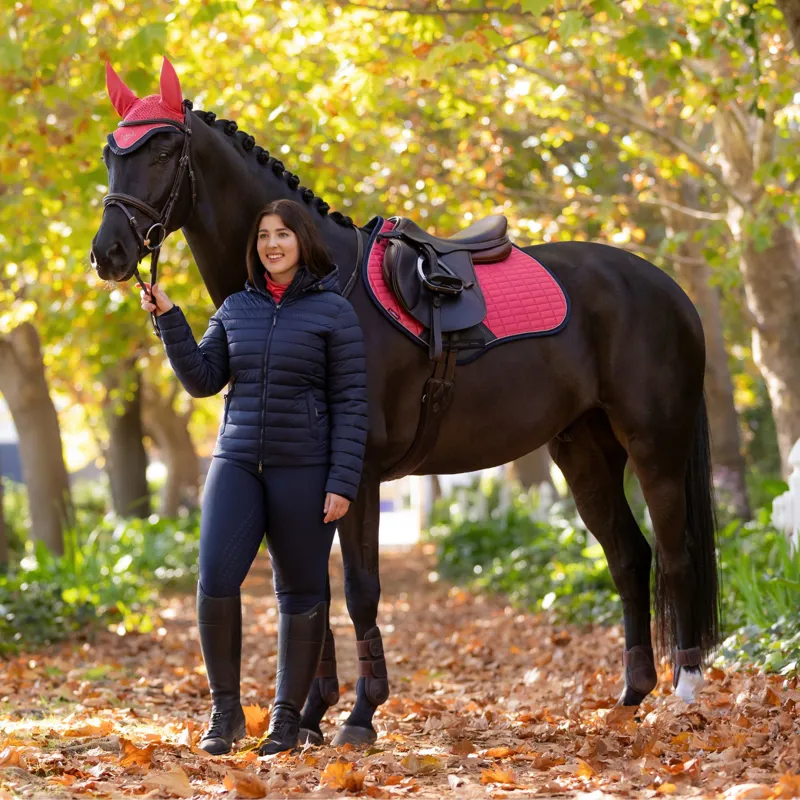 LeMieux Suede Close Contact Square - Cranberry-2