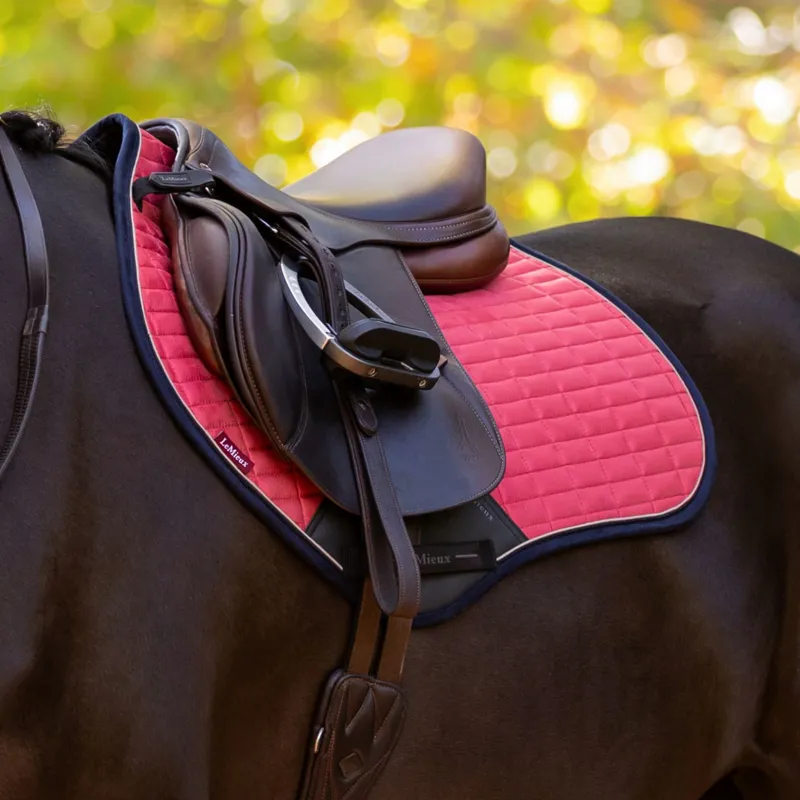 LeMieux Suede Close Contact Square - Cranberry-1