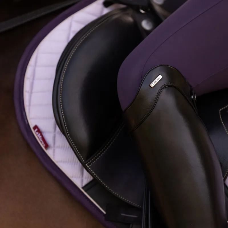 LeMieux Suede Close Contact Square - Lilac-2